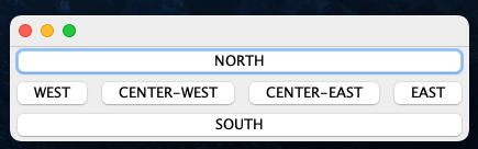 Borderlayout Example with an inner Jpanel